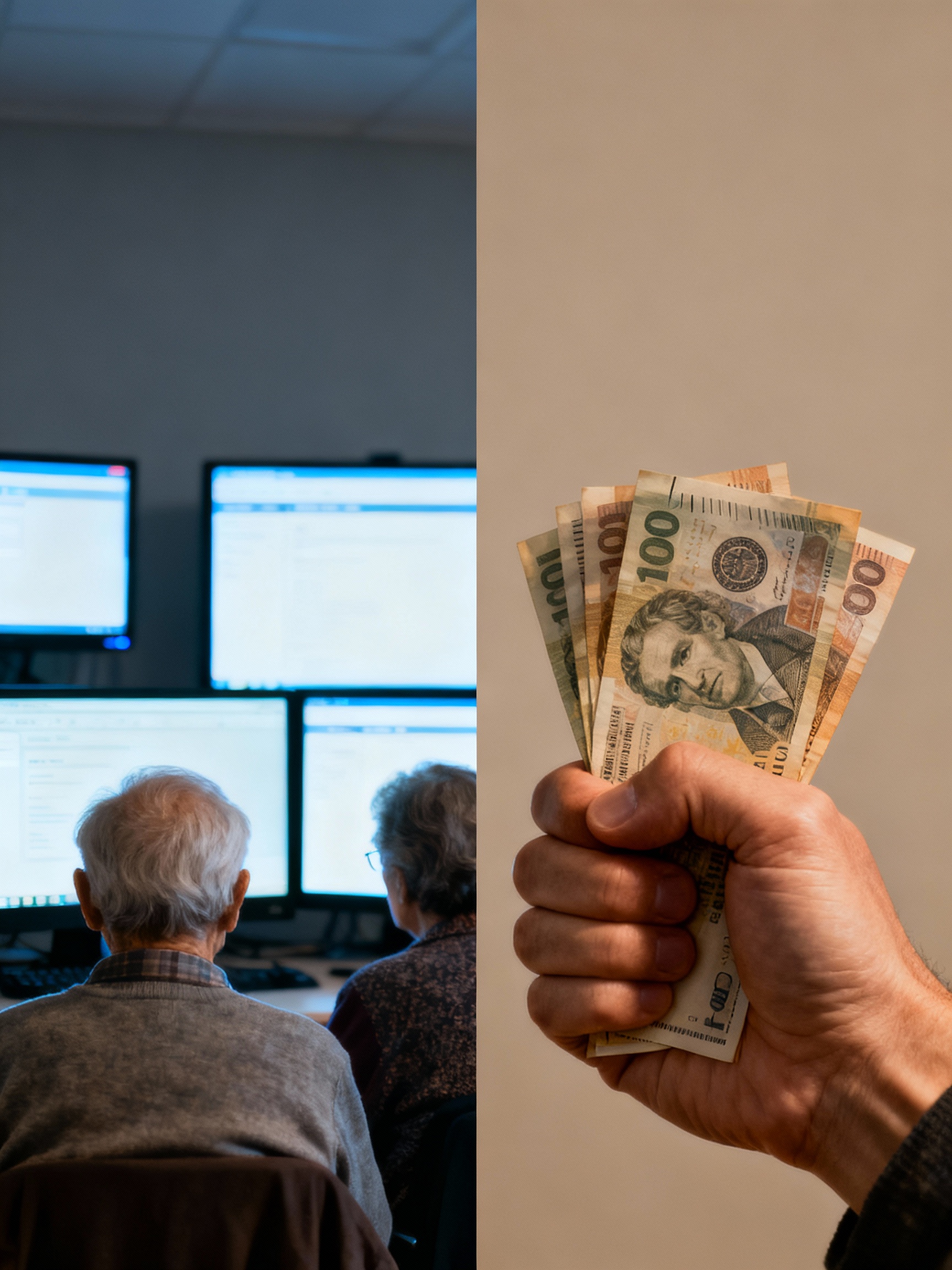 Billetes y monedas circulando entre manos