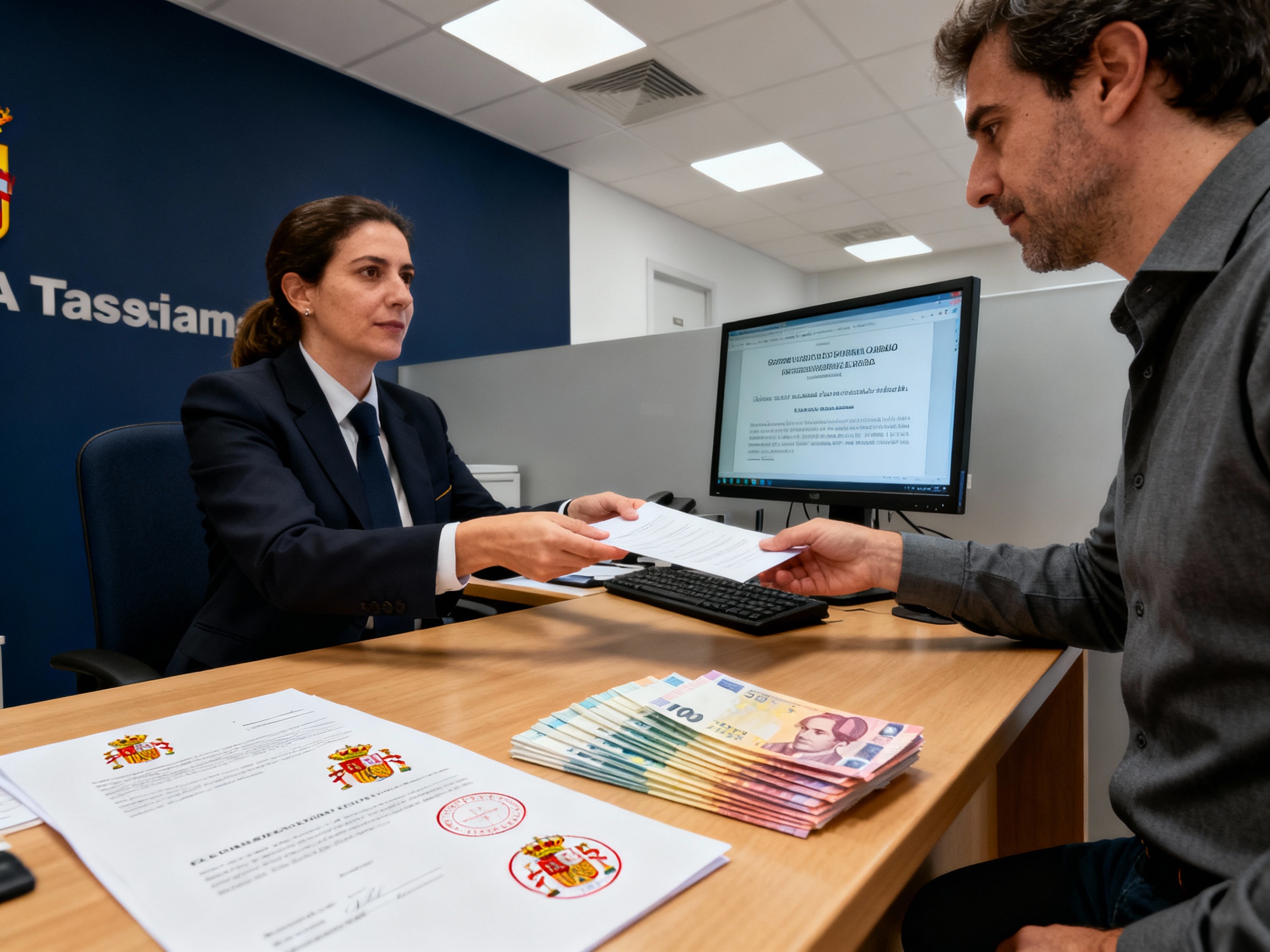 Documento legal y billetes